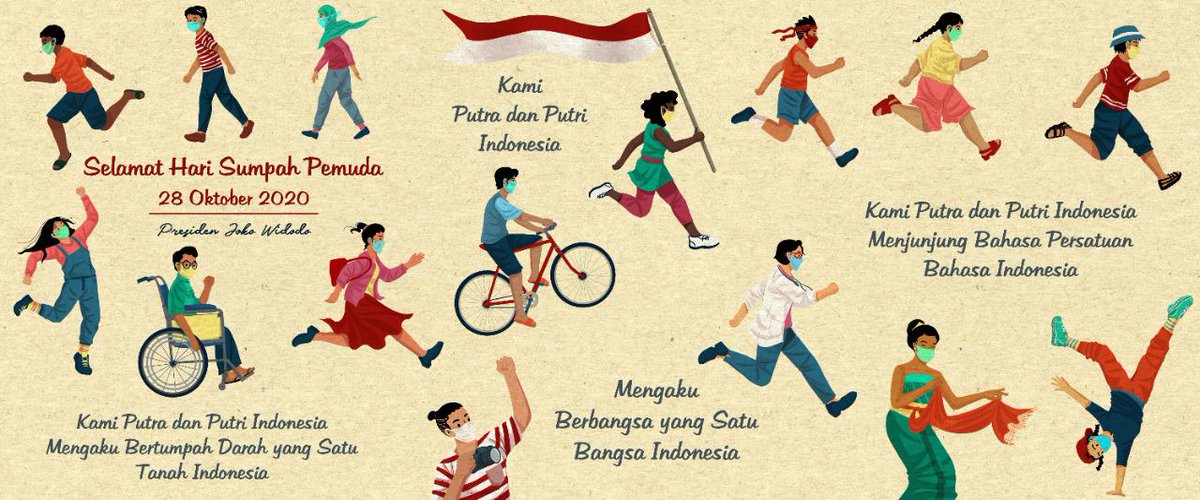 Ikrar para pemuda dari seluruh Nusantara di tahun 1928 itu masih bergema hari ini. Semangat, tekad, dan cita-cita pemuda Indonesia tetap menyala-nyala. Mari, bersatu melewati masa-masa sulit pandemi ini, bangkit dan menjadikan Indonesia sebagai negara yang maju.