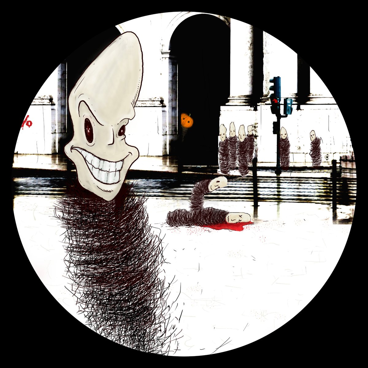 AsyncArt's tweet photo. "Who Ate The Soul Cake?" by @mlibty is an #AsyncHalloween twist on the iconic MLIBTY Shadows series. 

The Shadows represent people in general, but also beings behind curtains. A presence you can only detect at night!

Current bid of 2.5 ETH by @metapurse: https://t.co/vq5qLM9Vj0 https://t.co/x6nCjU5NWv