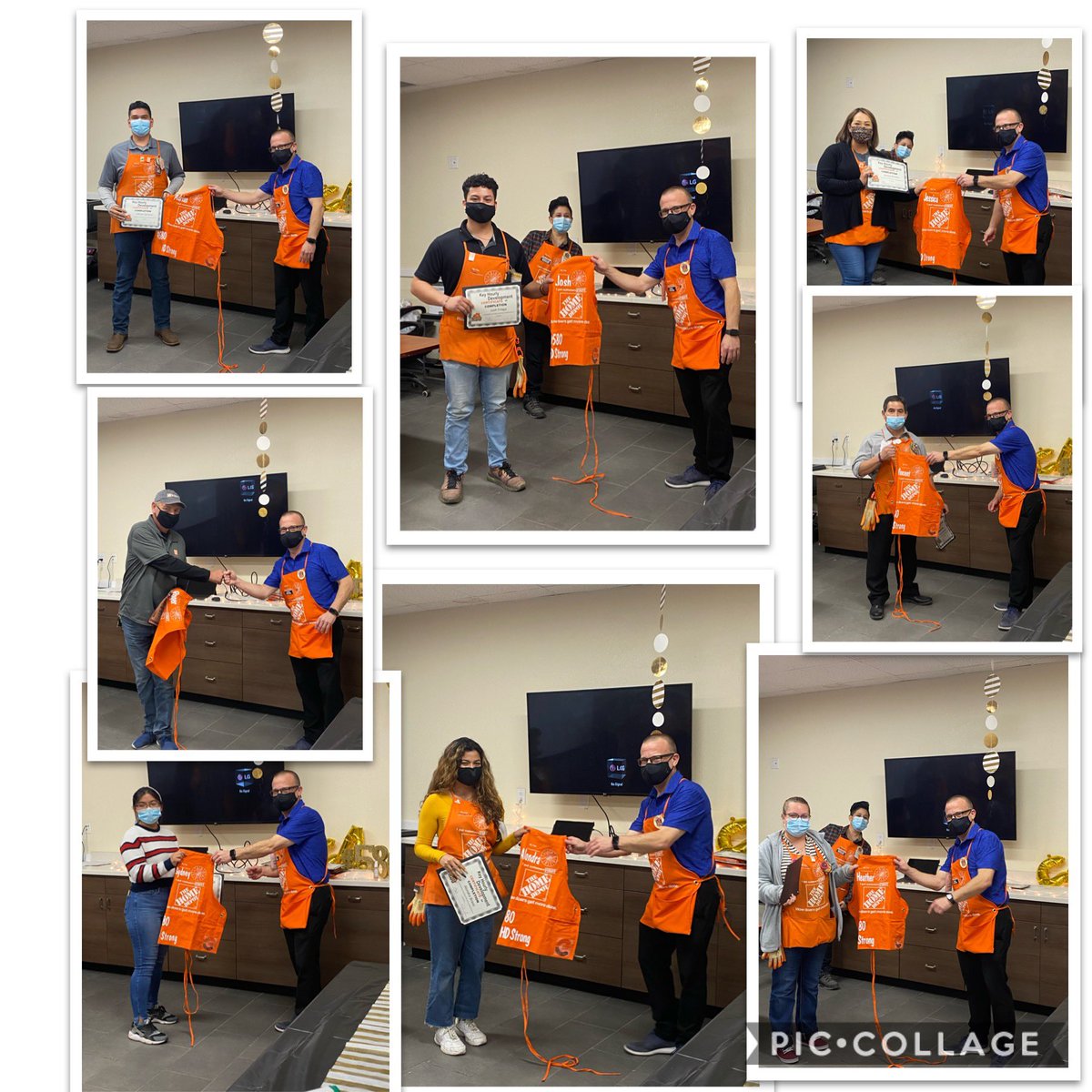 So proud of these amazing individuals. Thank you for taking the time to learn and grow with the company #THD0580