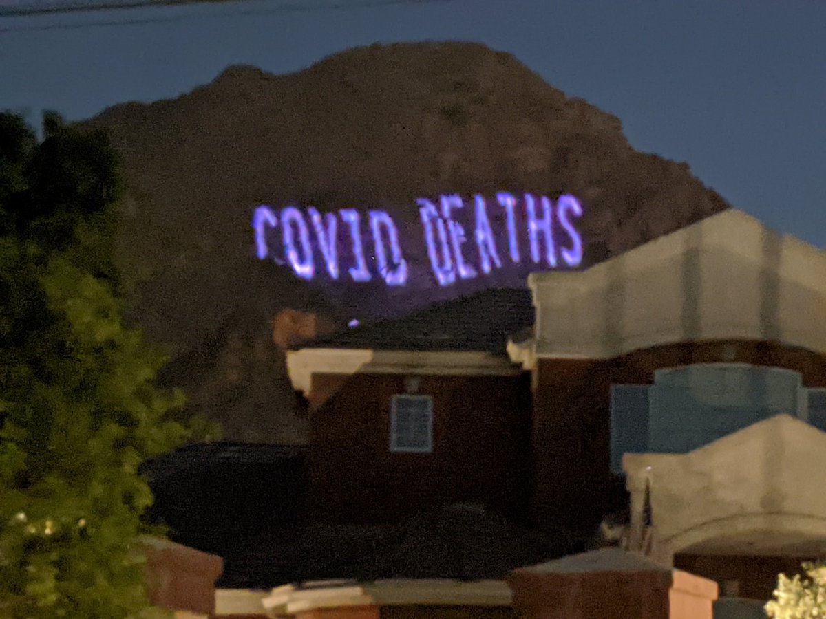 Projection happening NOW at Camelback Mountain Trump failed us - vote November 3rd!