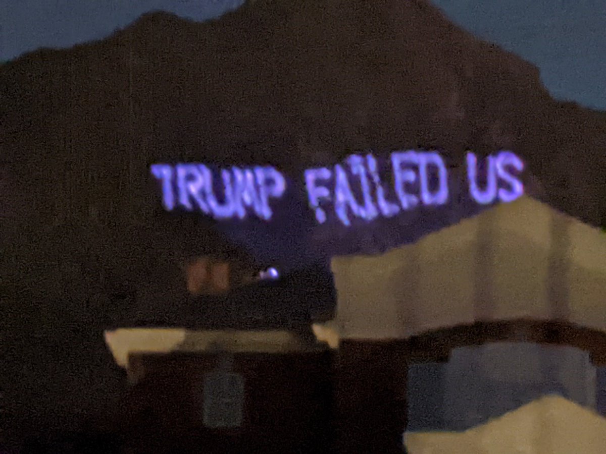 Projection happening NOW at Camelback Mountain Trump failed us - vote November 3rd!