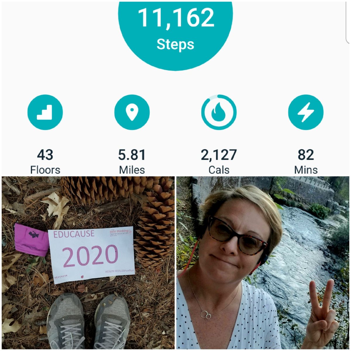 An AMAZING 12 hour day on 5 hours of sleep. Still time for the #EDU20funrun #EDU20 before wine thirty. 🌈🏃‍♀️🍷