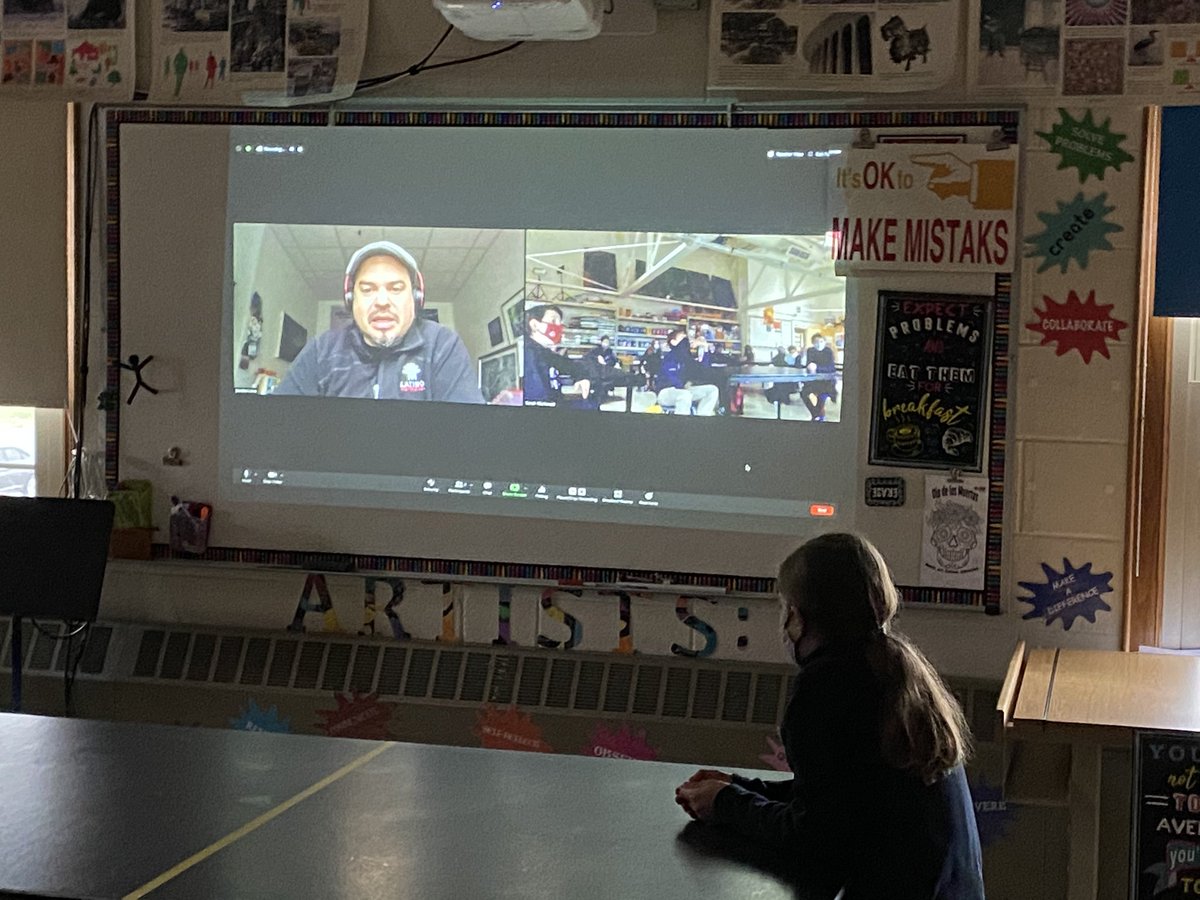 Learning about the beautiful folk art of Retablos taught to us by @MrLovoArt So great to connect virtually &amp; w/our friends at Latino Arts Inc. Gallery as we focus on the #SHoM #UnderstandingArtWorlds #usmfac <a href="/LifeAtUSM/">Lucas Spielman</a> #TAB #arteducation #creativity
