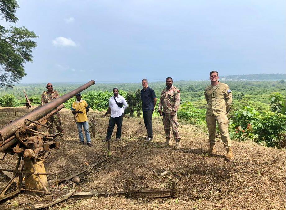 AusHCPNG's tweet photo. Mission Hill in Wewak is where Australian troops fought in some of the final battles of the New Guinea campaign and where PTE Edward Kenna earned his VC. A privilege to visit this site with LTCOL Nelson Rapola, LTCOL Murray W Heron &amp; CAPT Ben Crowhurst. #LestWeForget @ADFinPNG https://t.co/xVwyPnFCnl