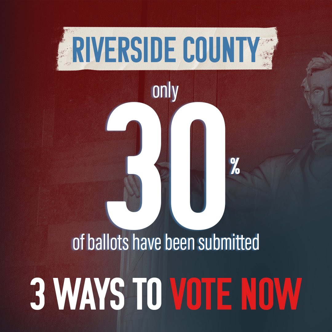 ccaejACTION's tweet photo. As of October 27, 2020, only 363,799 out of 1,236,586 ballots have been returned. 

Election Day is only one week away! 

Let’s continue to send in our ballots and continue to encourage friends and families to send in theirs!
#
#IEVote #EJVote #2020Elections https://t.co/MAJ19nA2ch