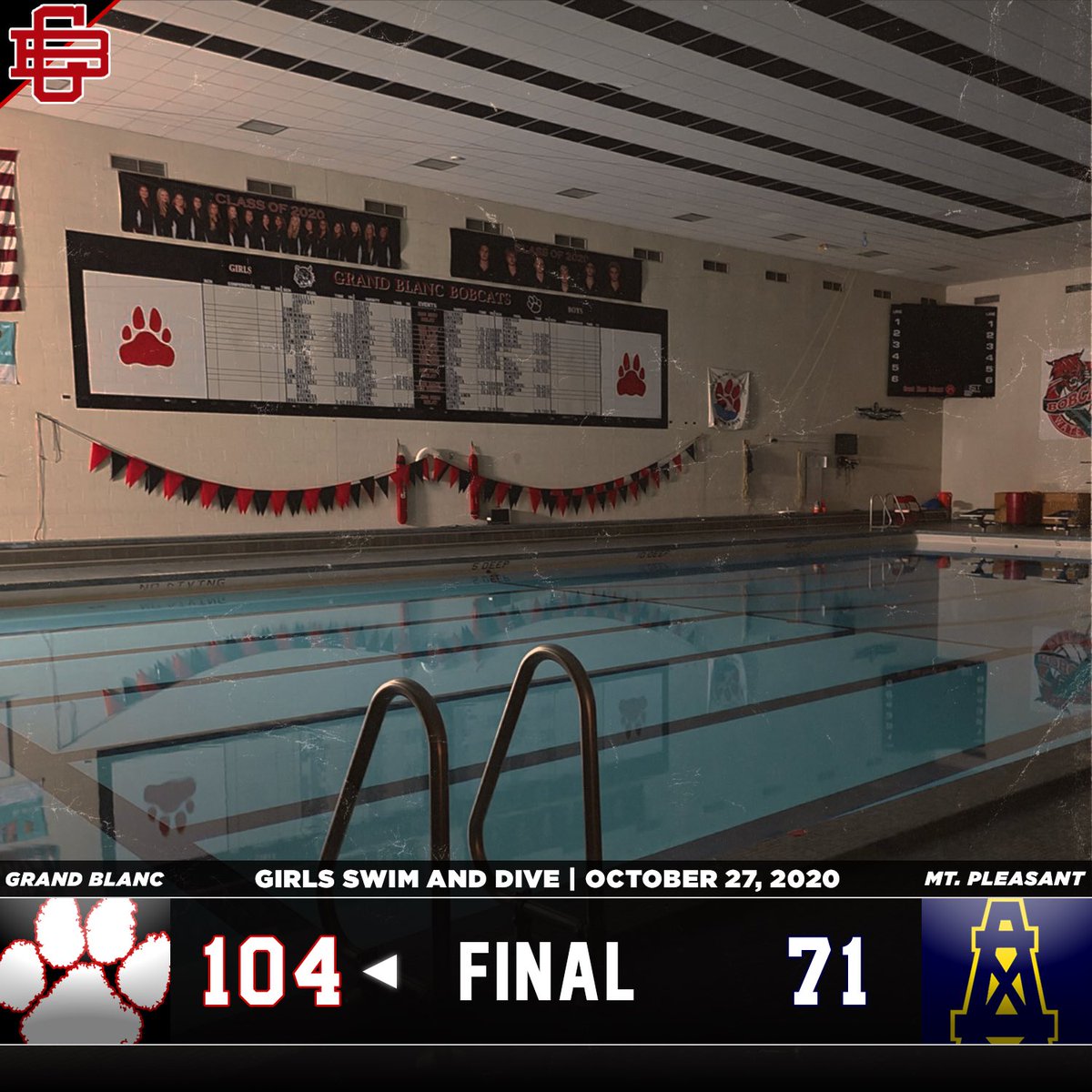 _GB_Athletics_'s tweet photo. Girls swim and dive results vs Mount Pleasant 🐾🏊‍♀️ https://t.co/uJl9GBStNN