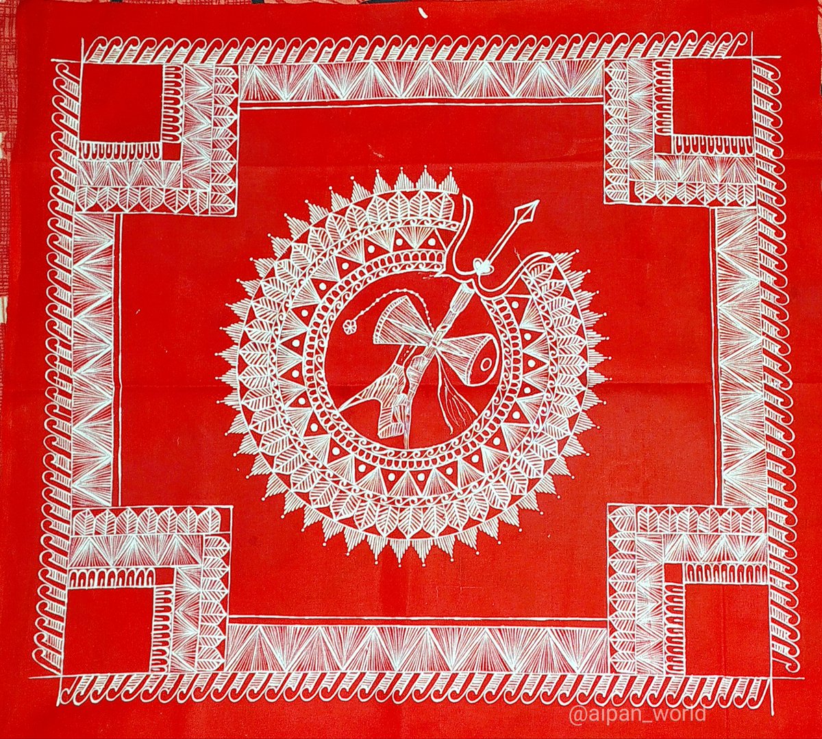 AipanWorld's tweet image. Wall art poster 
Aipanart painting..handmade.✍️
.size-18×18 inches
cloth art painting
art -@AipanWorld 
Mamta joshi
#aipan #aipanart #treditional #kumauni
 #uttarakhand #folkart #mandalar