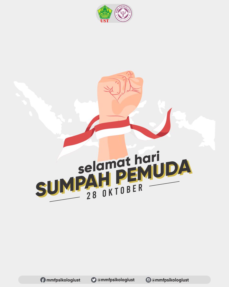 [HARI SUMPAH PEMUDA]

[Sumpah Pemuda]

Selamat Hari Sumpah Pemuda!

Dengan memperingati Hari Sumpah Pemuda, dapat menjadi pengingat kita, Pemuda Indonesia untuk bersatu, bersama, memajukan Indonesia.