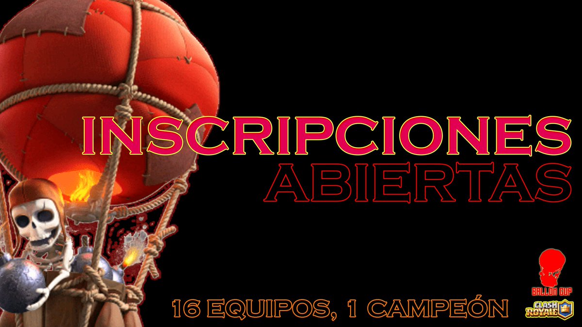 🔥¡Abrimos inscripciones!🔥 #BallonCup🎈 1era edición gratuita por equipos 🛡️ ¡16 cupos disponibles! ⚔️

Requisitos:
✔️Seguirme. 
✔️Seguir a <a href="/BallonCupCR/">Ballon Cup #QuédateEnCasa 🏠</a>
✔️Seguir a <a href="/Alerickdesigns/">Alerick</a>
✔️Seguir a @AdrianGFamily
✔️Dar RT y Fav ❤️

🥇Primer lugar: Una línea gráfica.
Pruebas al MD. 📫