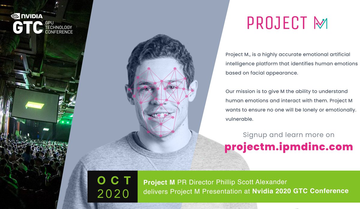 laneigelan's tweet photo. Project M Presentation at NVIDIA 2020 GTC Conference
Please watch Scott’s presentation at https://t.co/h2R143PAdZ
Learn more at https://t.co/EIOwpxqGUD
#Nvidia #GTC20 #ArtificialIntelligence  #emotion #AWS #AWSActivate #GoogleCloud #GoogleCloudPartner #NVIDIAInception #startups https://t.co/s3i33bFrqA