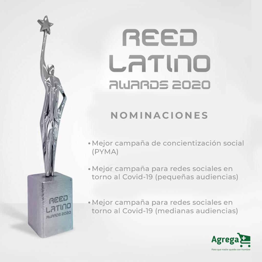 ¡Estamos muy orgullosos de recibir éstas nominaciones para los <a href="/ReedLatino/">Reed Latino</a>! Hoy en Agrega hay más de cinco millones de pesos recaudados, vemos esto como votos de confianza, solidaridad y empatía en estos momentos. Hoy queremos agradecer a todos los que han dicho #YoMeAgrego.