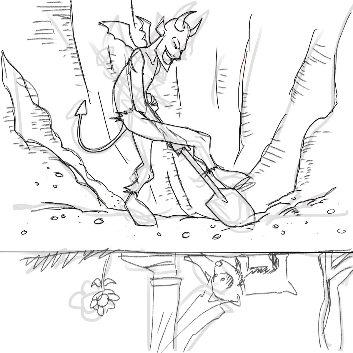 driedinkblotch's tweet photo. #Inktoberโs theme for today is โDig. Included the original inks and a quick time lapse this time. #inktober2020 #diginktober #diginktober2020 #diginktoberday24 #diginktober2020inktober #inktoberdig #inktoberdig2020 #inktoberday24dig #digitalfingerart #digitalfingerdrawing https://t.co/cpTxmhB2Un