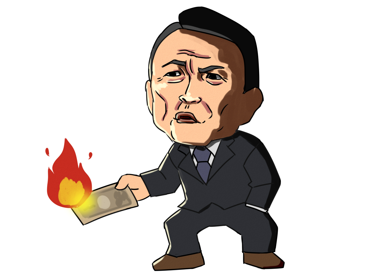 たか いらすとやさんの成金のイラストを見て 某大臣で描いてみました 回収した税金 燃やせばいいだろ そんなの T Co D8osvmintx Twitter たか いらすとやさんの成金のイラストを見て 某大臣で描いてみました 回収した税金 燃やせばいいだろ そんなの T Co D8osvmintx Twitter