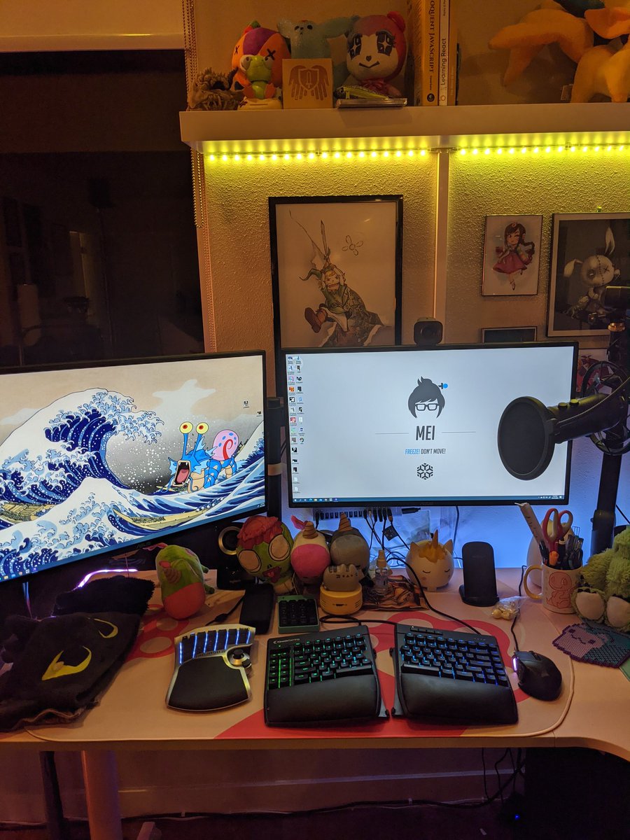 My main area with art on the walls