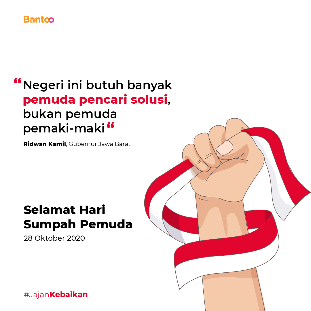 Bantoo_ID's tweet photo. Perbedaan yang ada bukanlah penghalang untuk bersatu. Jadikan keberagaman sebagai alasan untuk menyatukan semuanya. Semangat menjalani nilai-nilai Sumpah Pemuda!

#bantoogeneration #bagisembakoo#bantooindonesia #ayokberbuatkebaikan #berbagi #berbuatbaik #sumpahpemuda #pemuda https://t.co/zvDSsVtMVk