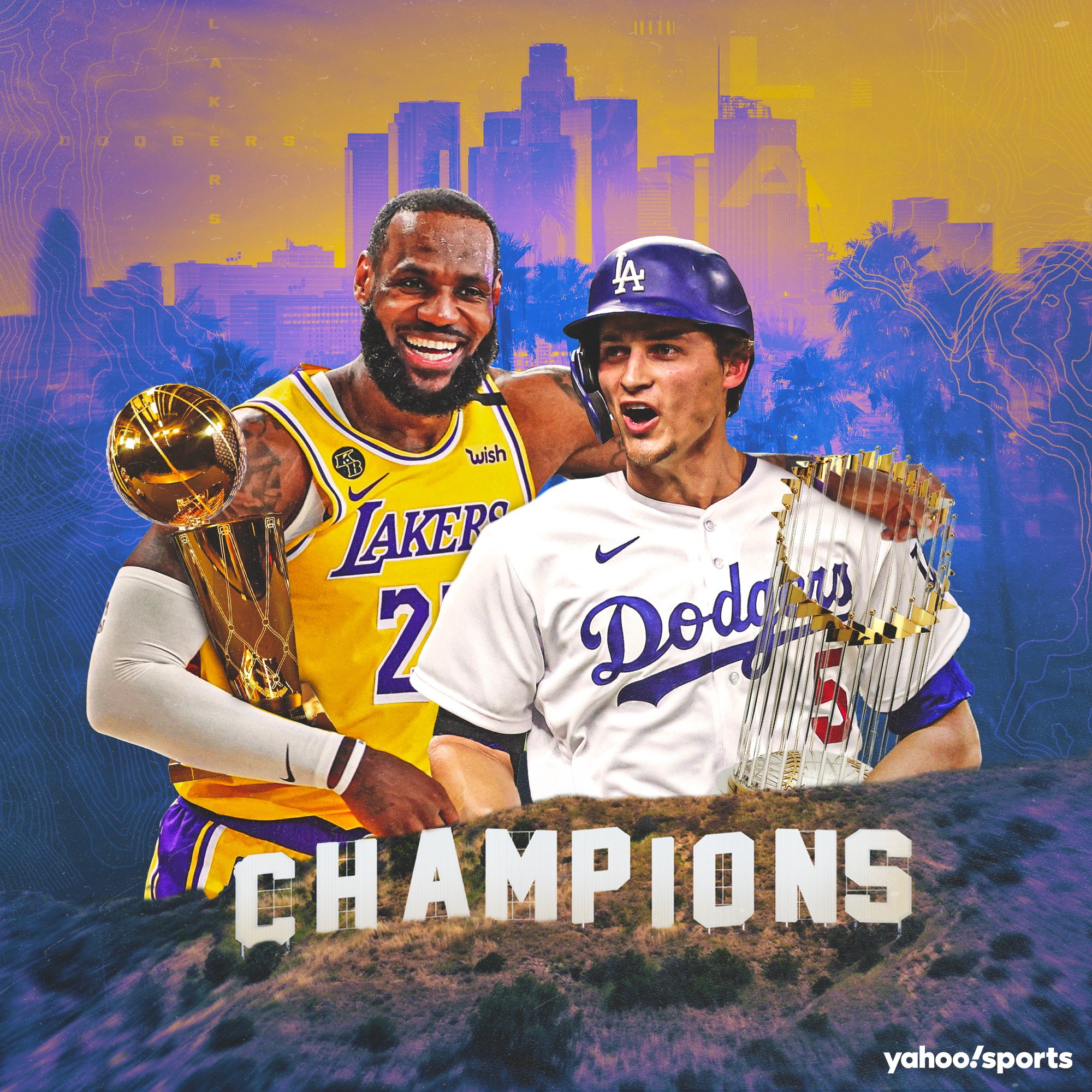 Yahoo Sports City Of Champions The Last Time The Dodgers And The Lakers Both Brought A Championship Back To La Was In 19