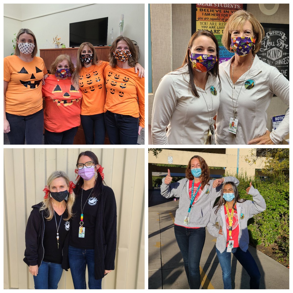 We "paired up against drugs" to celebrate Red Ribbon Week! Stay tuned. Tomorrow is crazy hair day since we are wild about our health!  <a href="/pparson28/">Patti</a> <a href="/LiveElementary/">Live Oak Elementary</a> <a href="/FUESDSchools/">FUESD Schools</a> #twinday #allin