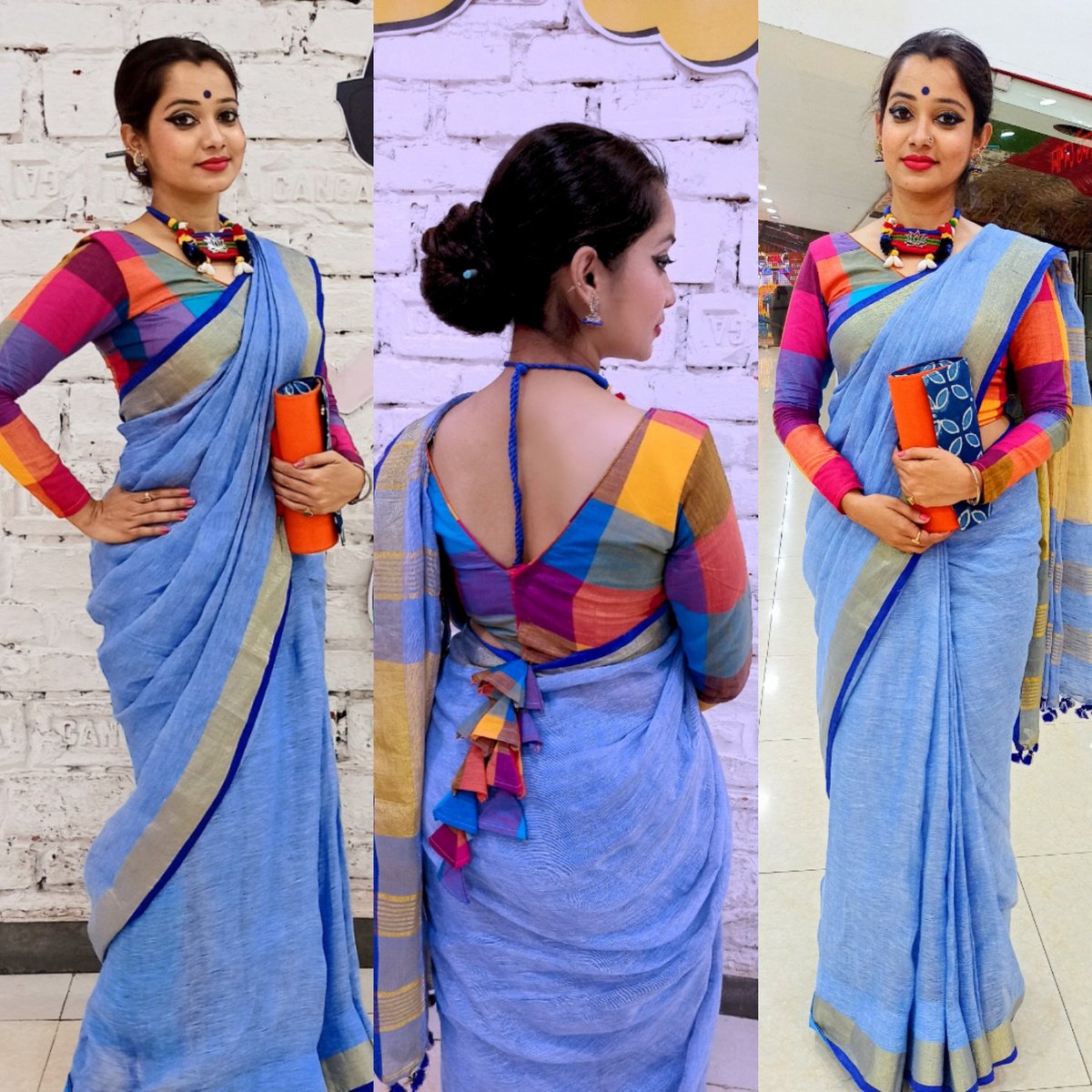 shatabdimallik's tweet photo. Reigning my love for the timeless classic, The Sarees..❤️. A must wear for bengalis during Durga Puja..
#saree #love #sareeloversofinstagram #linensarees #durgapuja2020 #traditionalwear #hairstyles #blousestyle #earrings #culturematters #jewellery #blue #designerwear #purselover https://t.co/3Xt4OD7vbo