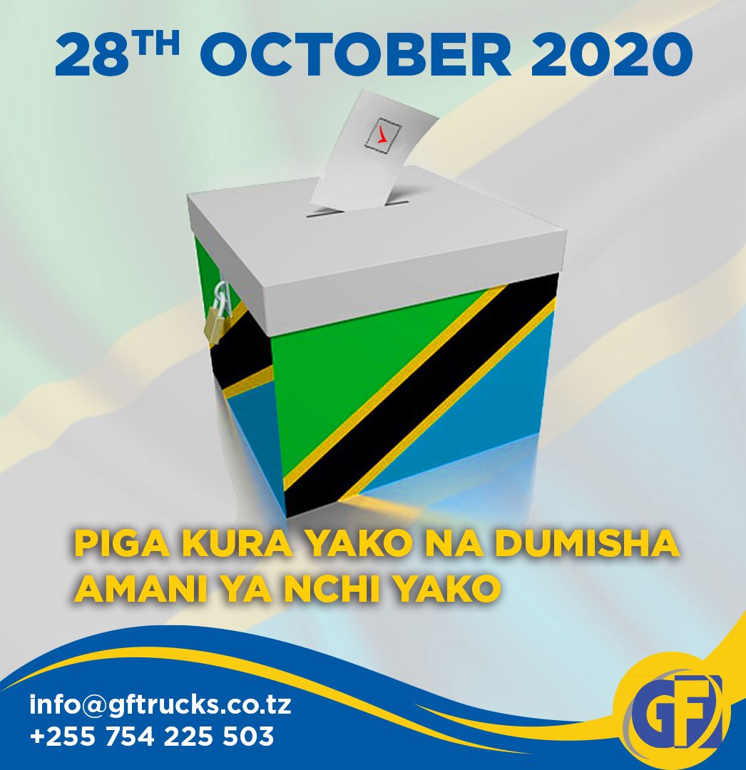 GF_Trucks's tweet photo. KUPIGA KURA NI HAKI YAKO WEWE MTANZANIA
#dependablegf #gftrucks #kura #tanzania #kura2020 https://t.co/t05EUiOttP