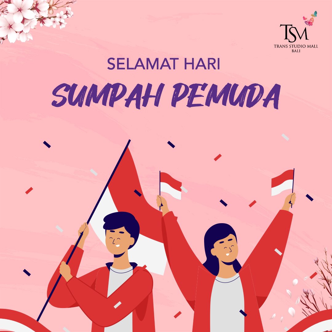 Selamat Hari Sumpah Pemuda!
Jadikan hari ini untuk bertumpah darah yang satu, berbangsa yang satu, dan menjunjung bahasa persatuan Indonesia.

#SumpahPemuda #TSMBali #TransStudioMallBali