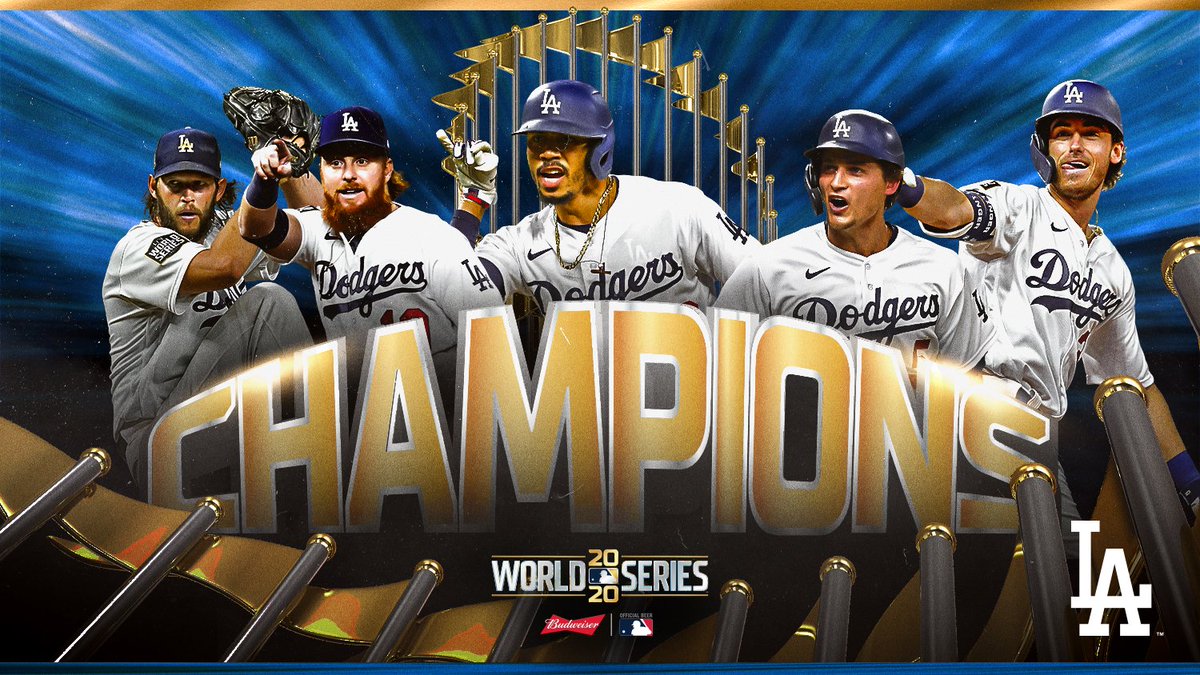 In a year that has been so improbable, the @Dodgers are #CHAMPS.