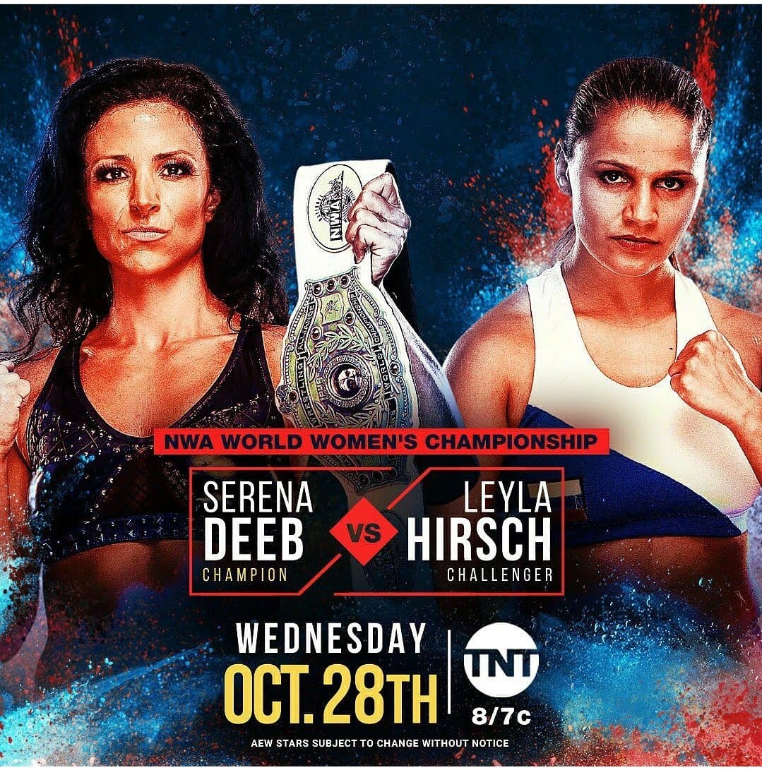 Congratulations to the newly crowned <a href="/NWA/">NWA</a> World Women’s Champion <a href="/serenadeeb/">Serena</a>! She will make her first title defense tomorrow night on #AEWDynamite against @legit_leyla_!

Watch Dynamite on <a href="/TNTDrama/">TNT Drama</a> at 8e/7c
Reposted from @allelitewrestling