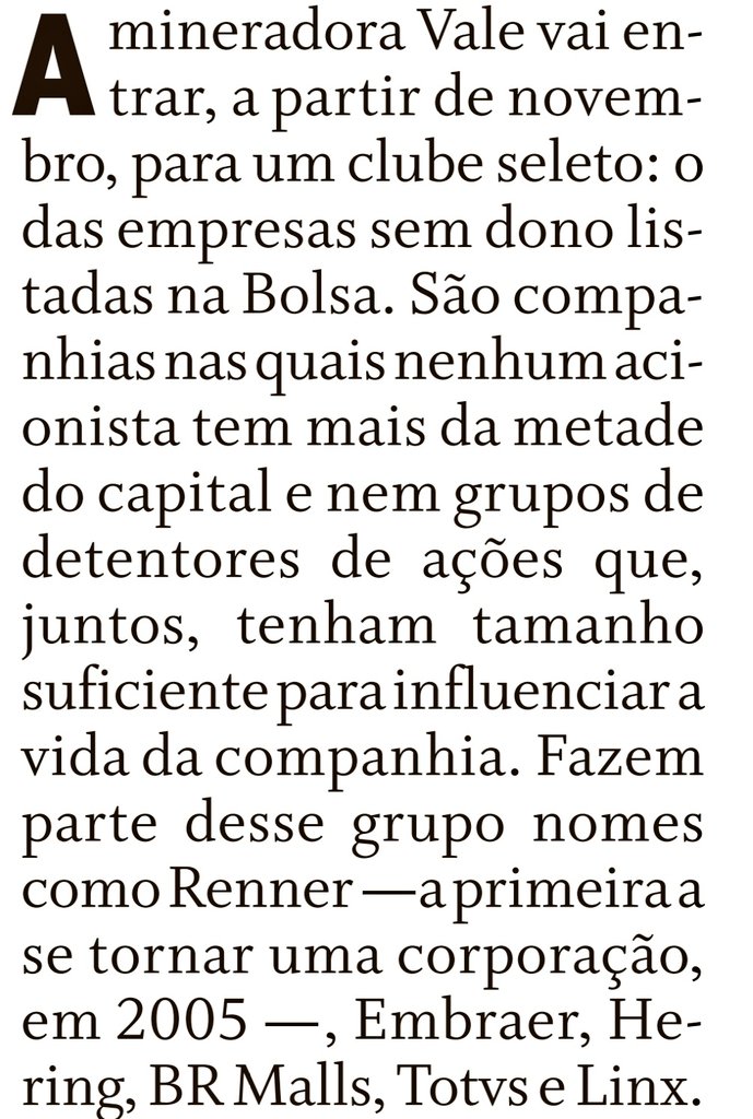 **VALE ENTRA NO GRUPO DAS EMPRESAS SEM DONO
#VALE3 https://t.co/znIgoigEBk