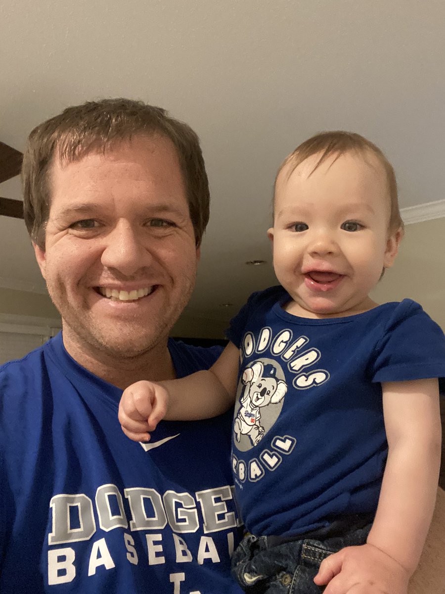 AlanWest5523's tweet photo. Congrats @Dodgers!  Some happy fans here. Although one might not have stayed up for the ending. ⚾️ https://t.co/KJnRWjifcc
