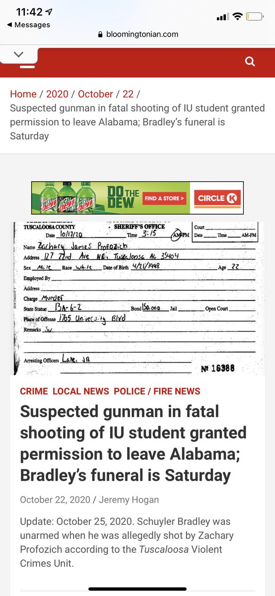 Fuck this system. Dude gets to murder my friend, receive a bond, and now leave the state he committed the crime in BEFORE Schuyler’s funeral. Justice for my boy is needed. Love you Schuyler.