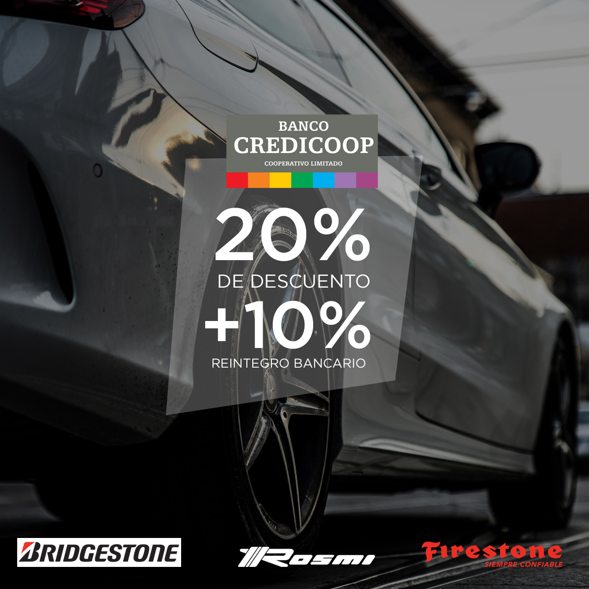 NeumaticosRosmi's tweet photo. ¿Sos socio de #Credicoop ? Con tu tarjeta del banco podrás disfrutar de los siguientes beneficios en las mejores marcas de neumáticos:

+ 20% de descuento
+ 10% de reintegro bancario
+ 6 cuotas sin interés

¡No te lo podes perder! https://t.co/DbTO3ScooG