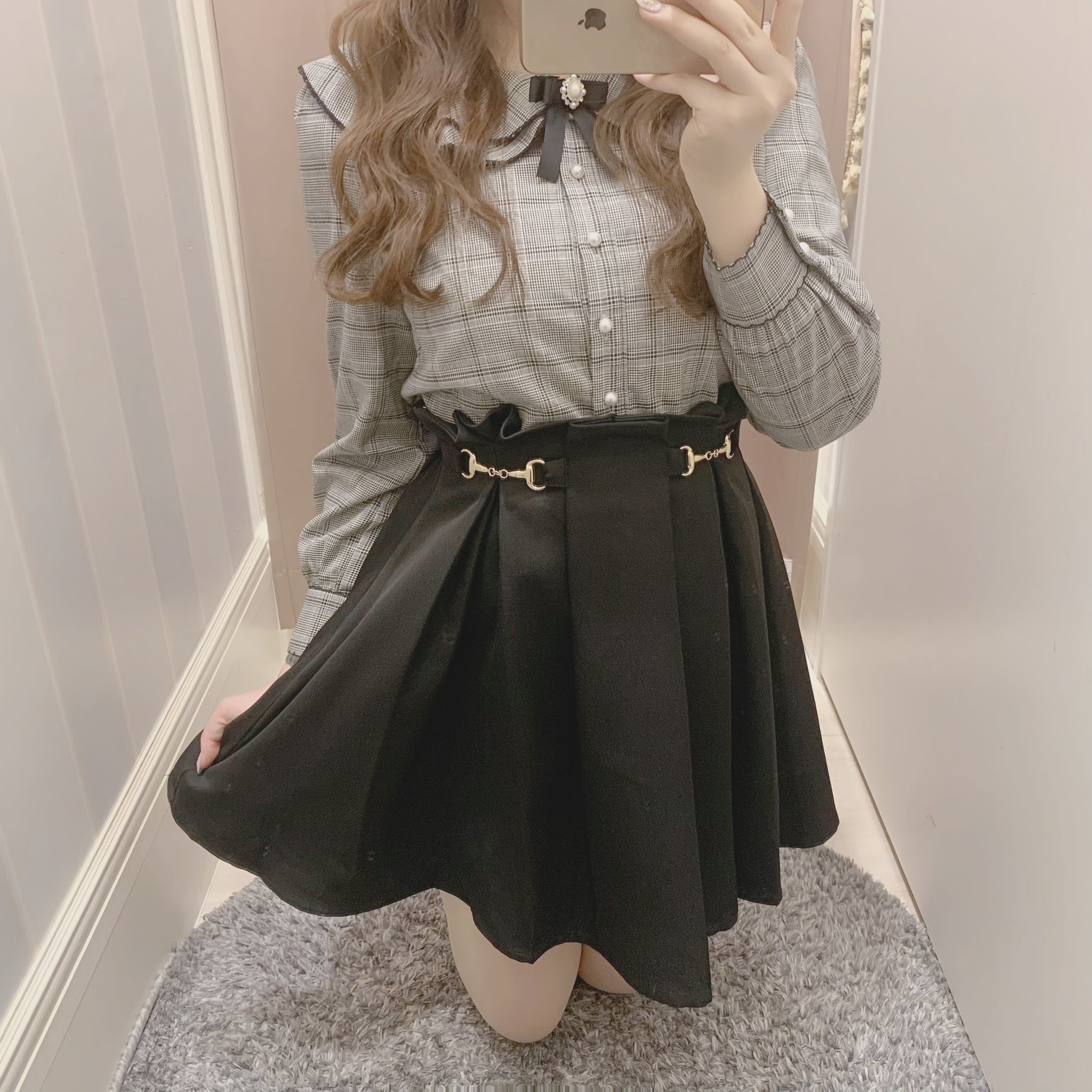 evelyn きよかっ ビットタックSK スカート