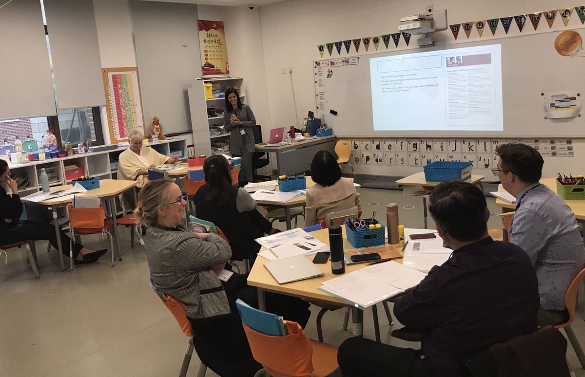 HdQingdao's tweet photo. At HD Qingdao we use evidence to inform our professional development. Our teachers &amp; T/As meet once a month to support each other develop their use of classroom Formative Assessment using materials created by Siobhan Leahy and @dylanwiliam #Bilingualeducation #formativeassessment https://t.co/NDggXjqjXa
