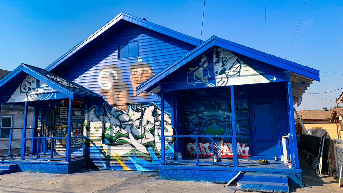 Kobe Bryant Lakers Murals On Twitter The New Dodgers Mural House In East La By Tetriswai And Waistedcrew At 147 S Rowan Ave