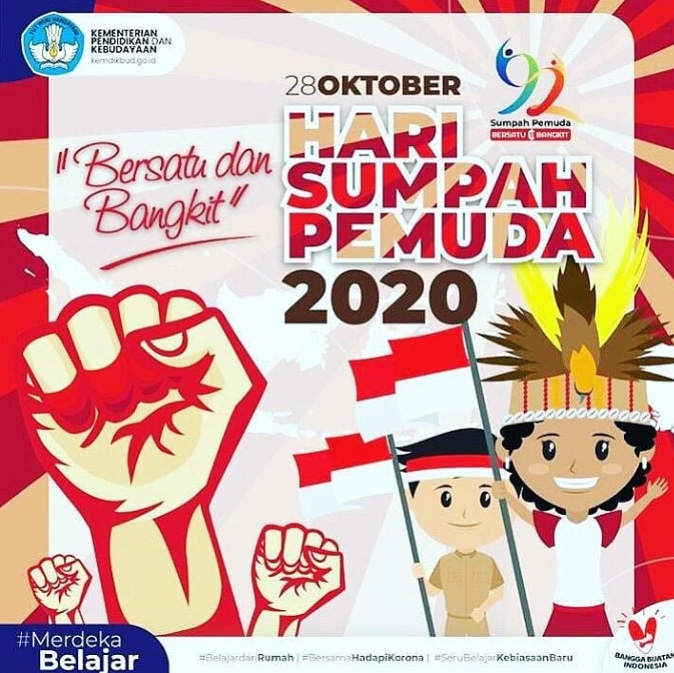 Krisis pandemi covid-19 tifak menyurutkan semangat generasi muda untuk terus berkarya dijalan kebaikan....✊✊
Selamat Hari Sumpah Pemuda!

#sumpahpemudabidikmisieracovid19 
#edukasiperubahanperilaku 
#mengajardarirumahkemdikbud 
<a href="/ditjendikti/">PDDIKTI</a>
@bppPDN_official
