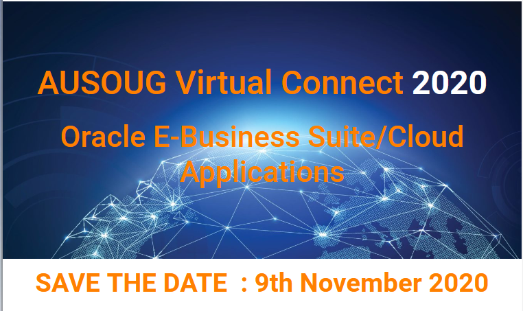 AUSOUG's tweet photo. #AUSOUGCONNECT20 DAY 1 #oracleEBS #oracleERP #oraclecloud lineup:
@erichelmer @NadiaBendjedou @debralilley @miaurman
@douglasavolz @suzybehn @dwright_nz DerrynBrenan  AndyHaack   Registration @ https://t.co/4joNY9BmUA #ausoug #oracle #oracleace https://t.co/SmKe3ommEQ