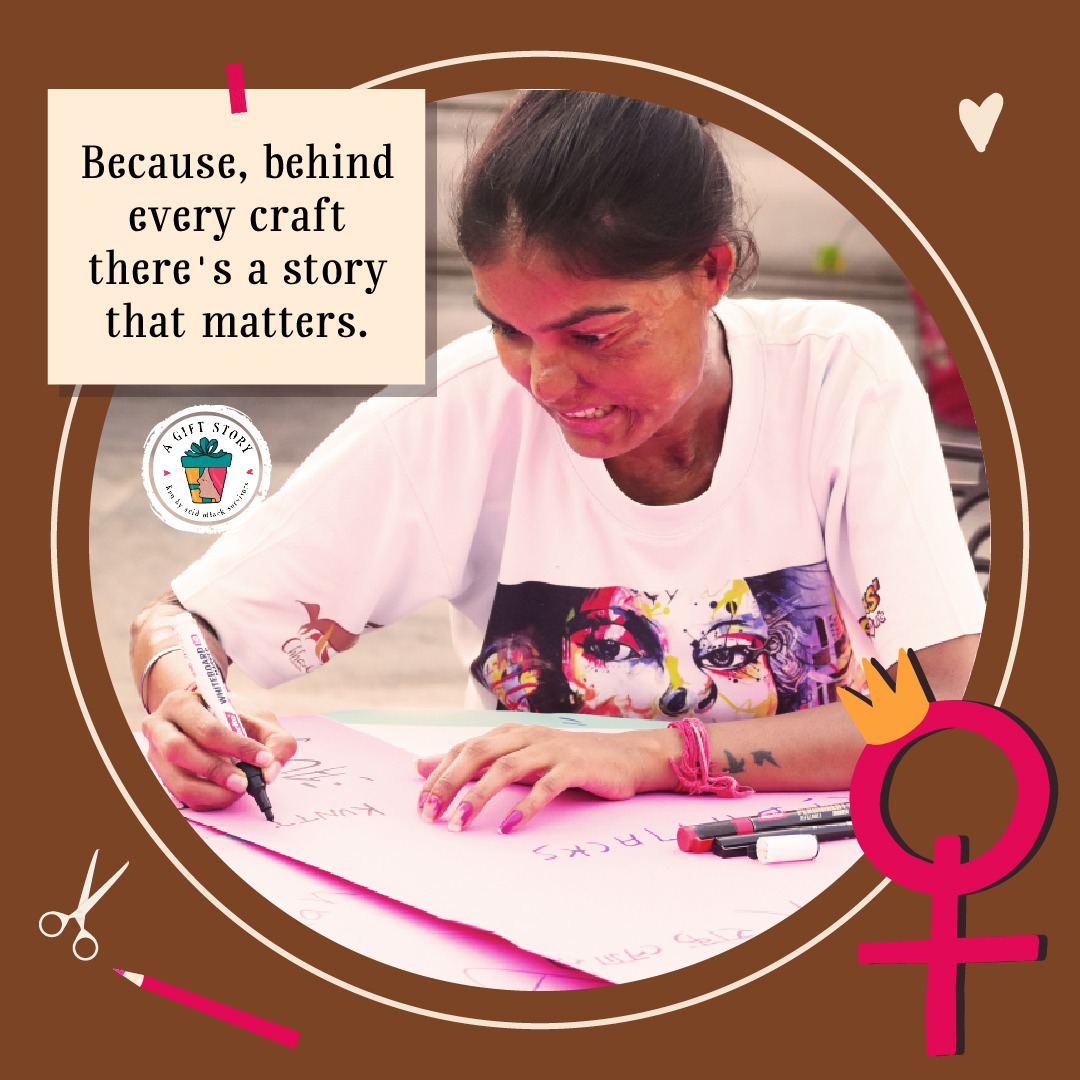 The process makes all the difference!
#agiftstory #onlinegifting #chhanvfoundation #stopacidattacks #financialfreedom #giftingsolutions #independentwo #supportourcause #acidattacksurvivors #festive #handmadewithlove #handmadegifts #personalisedgifts #acidattacks