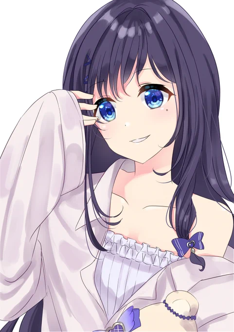 #ういはぁーと
#にじさんじ五十音順に描いたら童田明治の時には画力上がってる説 

今日のお絵かき配信で描いたういはちゃん!
彼シャツ衣装めちゃかわいい～すき～ 