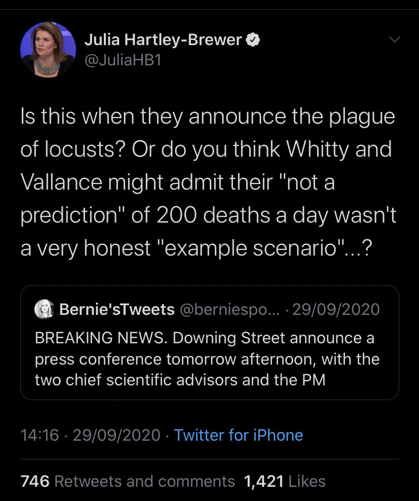James Felton (@JimMFelton) on Twitter photo 28/10/2020 17:11:40 Starting to lose faith in renowned epidemiologist Julia Hartley Brewer Starting to lose faith in renowned epidemiologist Julia Hartley Brewer