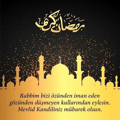 Kalpler vardır, sevgiyi yaşatmak için, insanlar vardır, dostluğu paylaşmak için, mübarek günler vardır, beraberce kutlamak için. Mevlid Kandiliniz mübarek olsun.