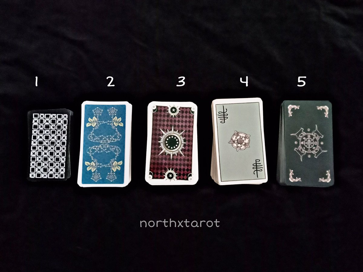 🔮 pick a deck
ดวงความรัก : ความสัมพันธ์นี้ ดี .. หรือร้าย ?
(ภาพรวมความสัมพันธ์ คำแนะนำ)
— กติกา —
✨ ตั้งสมาธิ , กดรีทวิตเป็นค่าครู
✨ เลือกไพ่หนึ่งสำรับที่ถูกชะตา
✨ รออ่านคำทำนาย 23:23 น.

— เป็นเพียงการอ่านไพ่ภาพรวมเท่านั้น —
#ดูดวงกับพี่เหนือ #ดูดวง #ดูดวงฟรี #PickAcard
