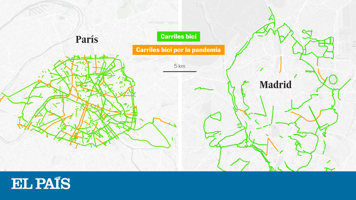 elpais_info's tweet photo. Así han respondido las ciudades ante el #coronavirus: menos coches y más carriles bici https://t.co/nhj6Evwq7M https://t.co/LsEDT5JSlx