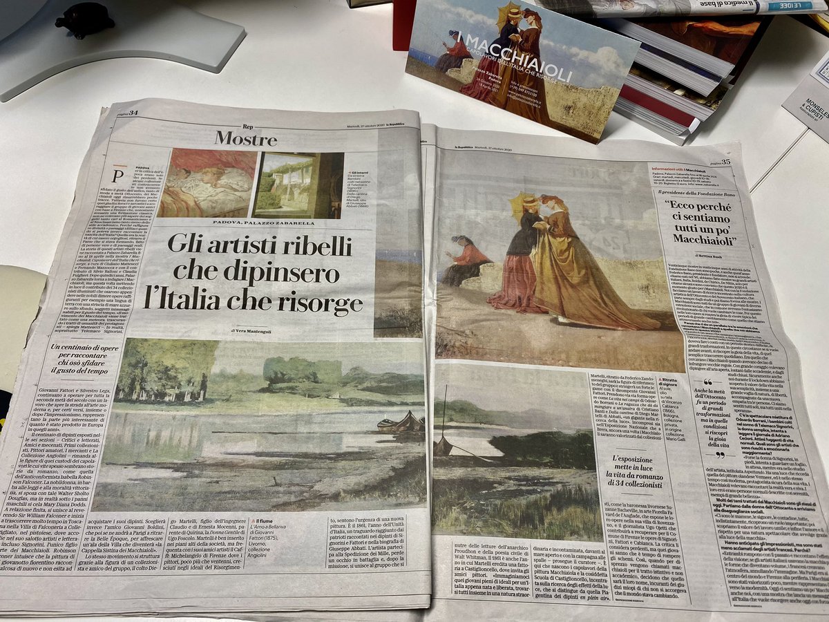 centromatteucci's tweet photo. I Macchiaioli. Gli artisti ribelli che dipinsero l’Italia che risorge.
La Repubblica, 27 ottobre 2020.
#macchiaioli #italiacherusorge #palazzozabarella #istitutomatteucci #padova #artistiribelli #artlovers #artbloggers #importantitalianartexhibition #macchiaioliexhibition https://t.co/VlYqm9Jq3u