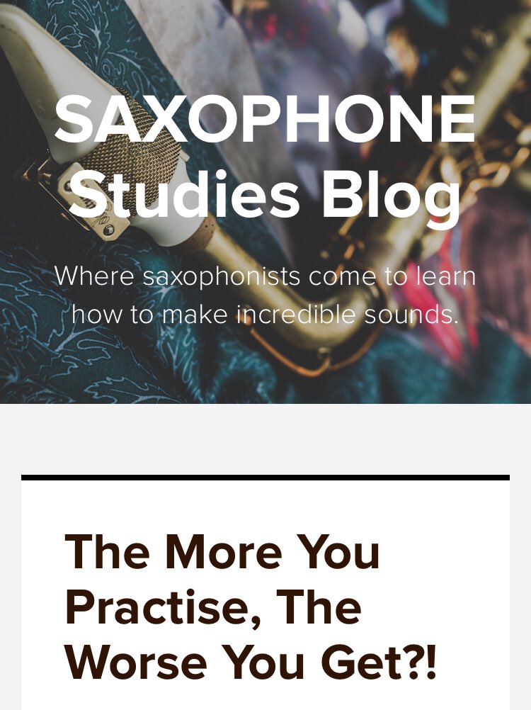 SaxStudies's tweet image. The More You Practice The Worse You Get? saxophonestudies.teachable.com/blog/198962/th… #saxophone