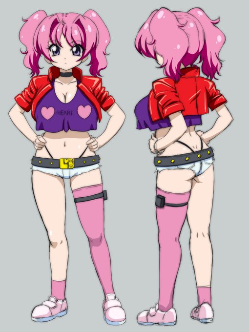 適当にオリキャラ。ロリビッチとかメスガキ的なものを描いてみたいなと筆を動かしてたら途中で(・・・ロリ巨乳はいいぞ)という電波を受信した( ゜Д゜)しかしどこかで見たようなものにしかなってないね。 