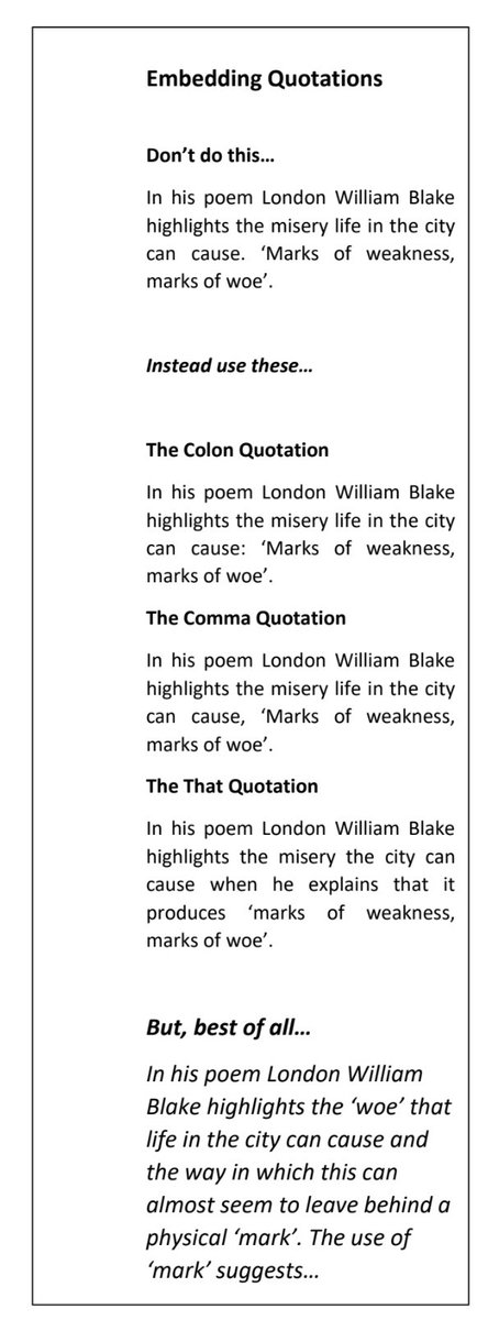 __codexterous's tweet image. **ENGLISH LIT RESOURCE**
Updated Analysis Bookmarks to tag into exercise books to help scaffold and prompt student thinking:
— How to read a text
— Sentence stems
— Approaching model essays
— How to embed quotations
Link with all 4: tinyurl.com/y57paqkj