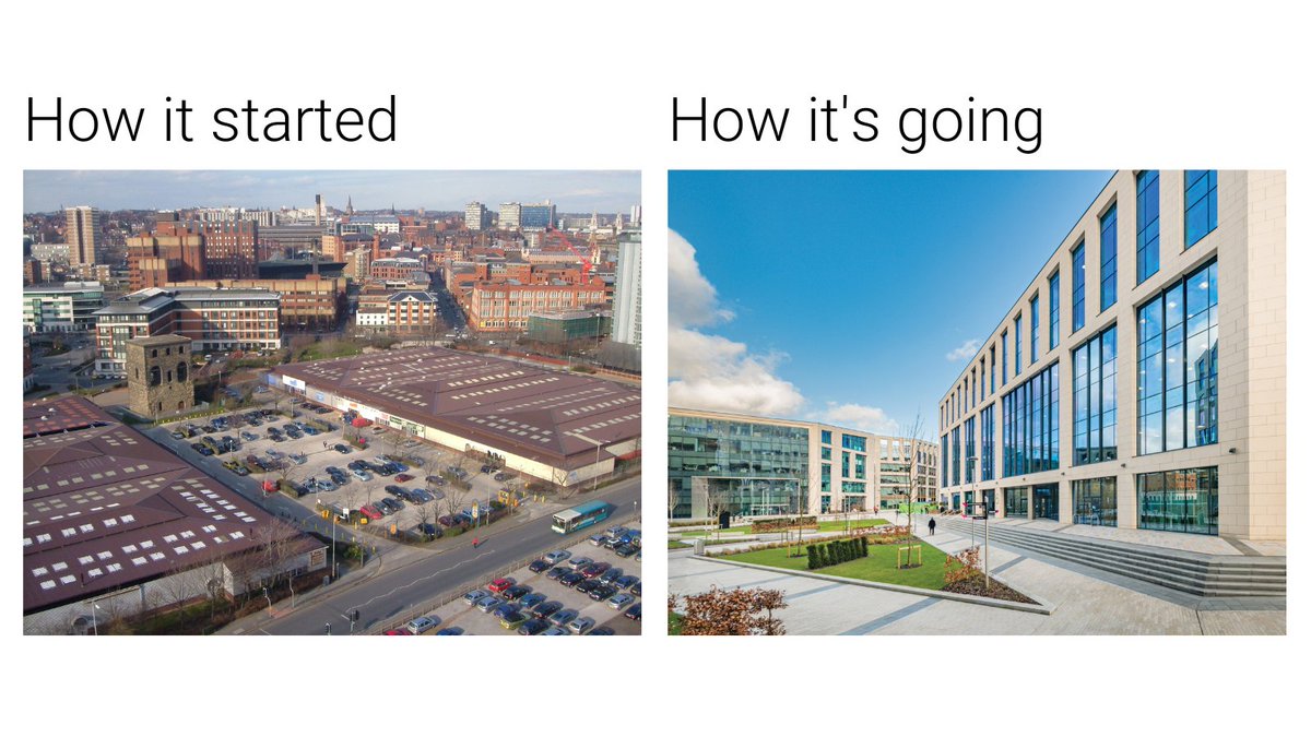 wp_leeds's tweet photo. We thought we’d try our hand at #howitstartedvshowitsgoing.
What a difference 12 years makes! Watch our transformation here > https://t.co/w1zueoMRRF
#leeds #leedsdevelopment #leedsbusiness #business #commercialdevelopment #commercialproperty #progress #masterplan https://t.co/MQLDDtzNzm
