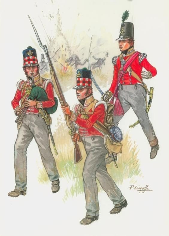 Girard quickly marched his 6 battalions out of the town & formed them into two squares to receive the British attack.The 71st Highlanders lined the outer perimeter of the town and opened fire on the French as they tried to take up their positions. ( 71st HLI)