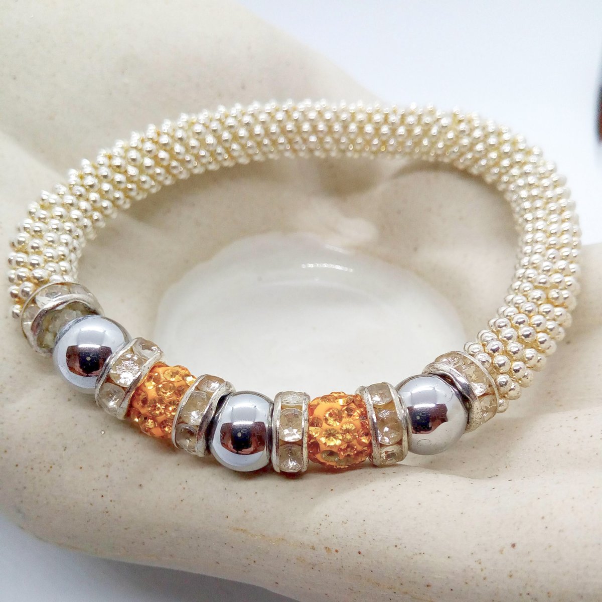 sonicpollyr's tweet photo. Available from my Folksy shop Oswestry Jewels this pretty Yellow Shamballa and Round Hematite Bead Snowflake Bracelet. https://t.co/Qdd6Mc7tJU #newonfolksy #folksy #folksy365 #giftsonfolksy #oswestryjewels #firsttmaster #stretchbracelet #shambalabracelet #snowflakebracelet https://t.co/bIwG7erXHn