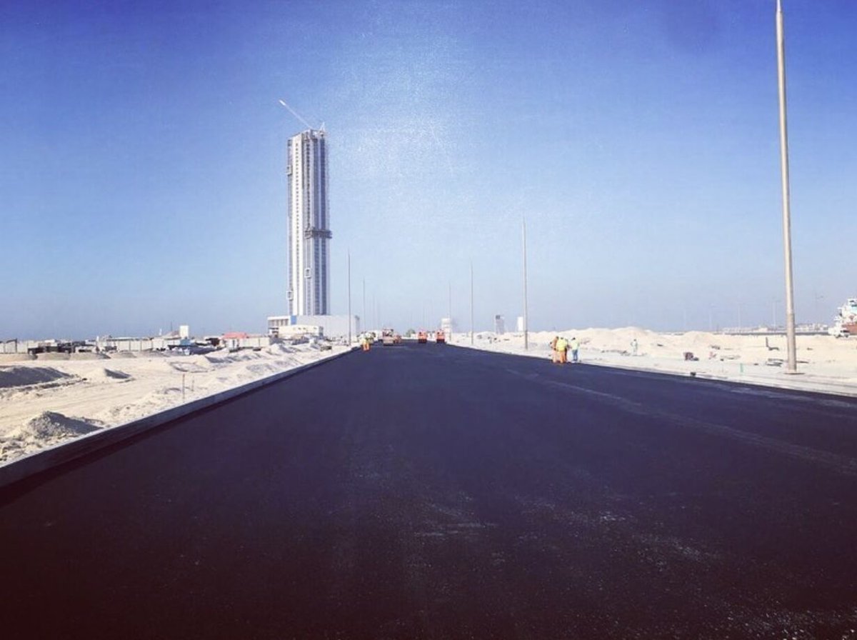 KADConstruction's tweet photo. Over the past few weeks, we were sharing the progress of Dubai Maritime City 's project completion and today we share with you the asphalt application which was finished and completed. We can't be more proud and appreciative of having such a wonderful project and clients. https://t.co/5rMhPffofZ
