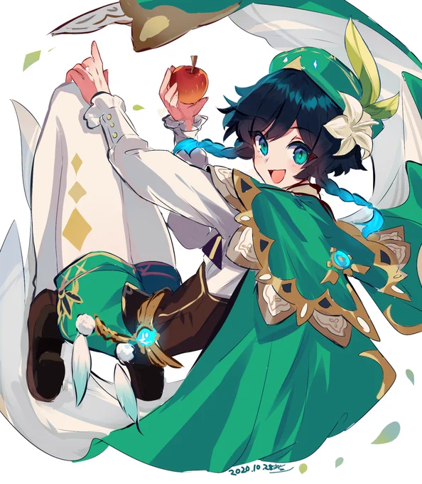 #原神 
えへってなんだよーーー!
ウェンティくんの毛先の光ってる
ところめっちゃ好き… 